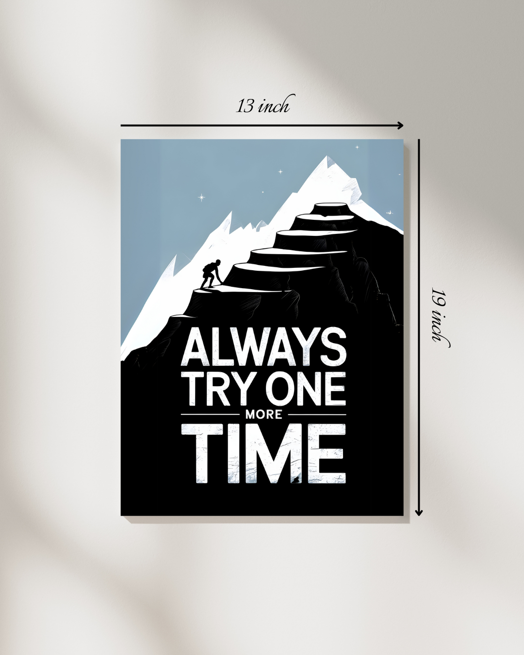 Always Try One More Time Motivational Quote – High Quality Wall Art
