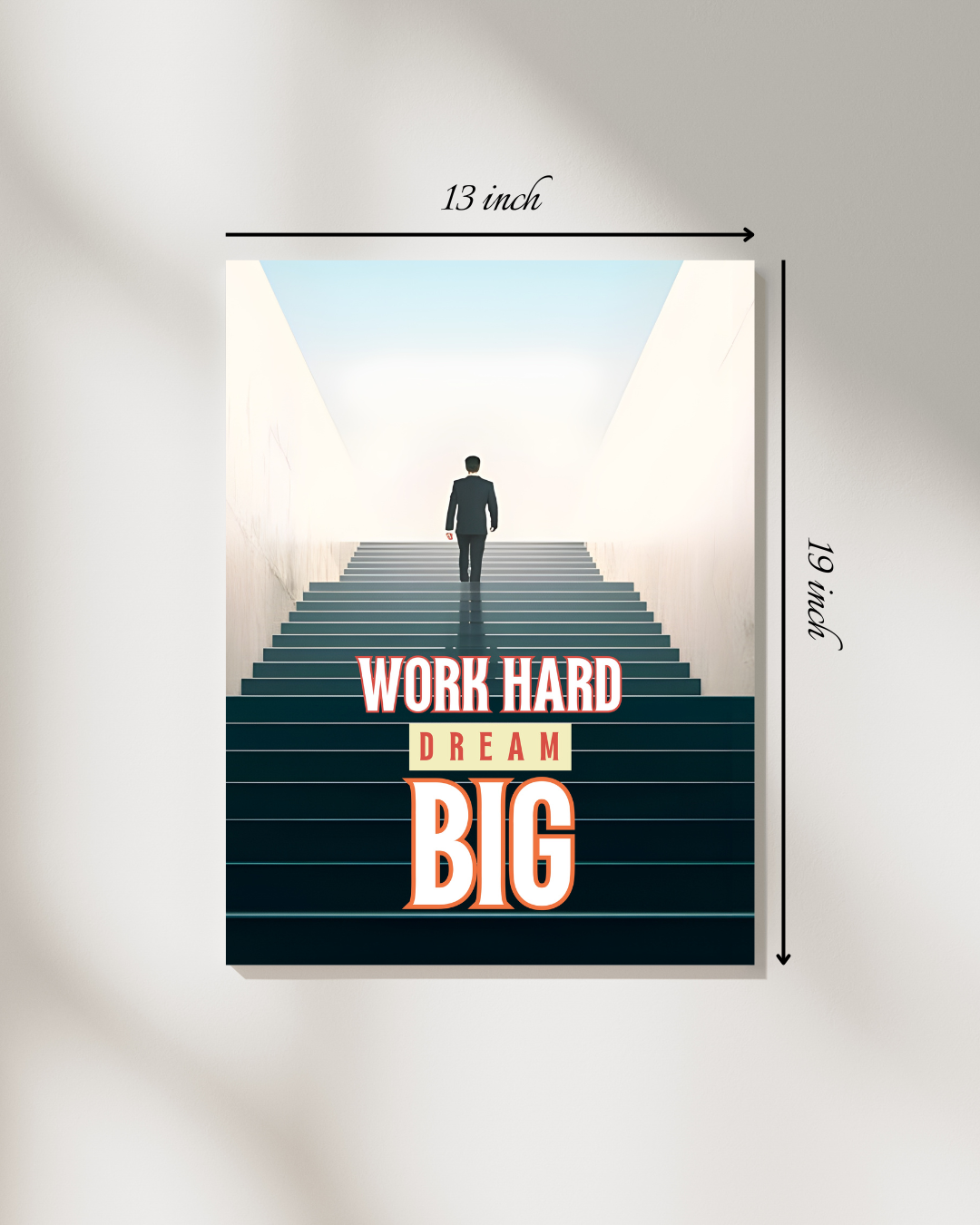 Work Hard Dream Big Motivational Quote – High Quality Wall Art
