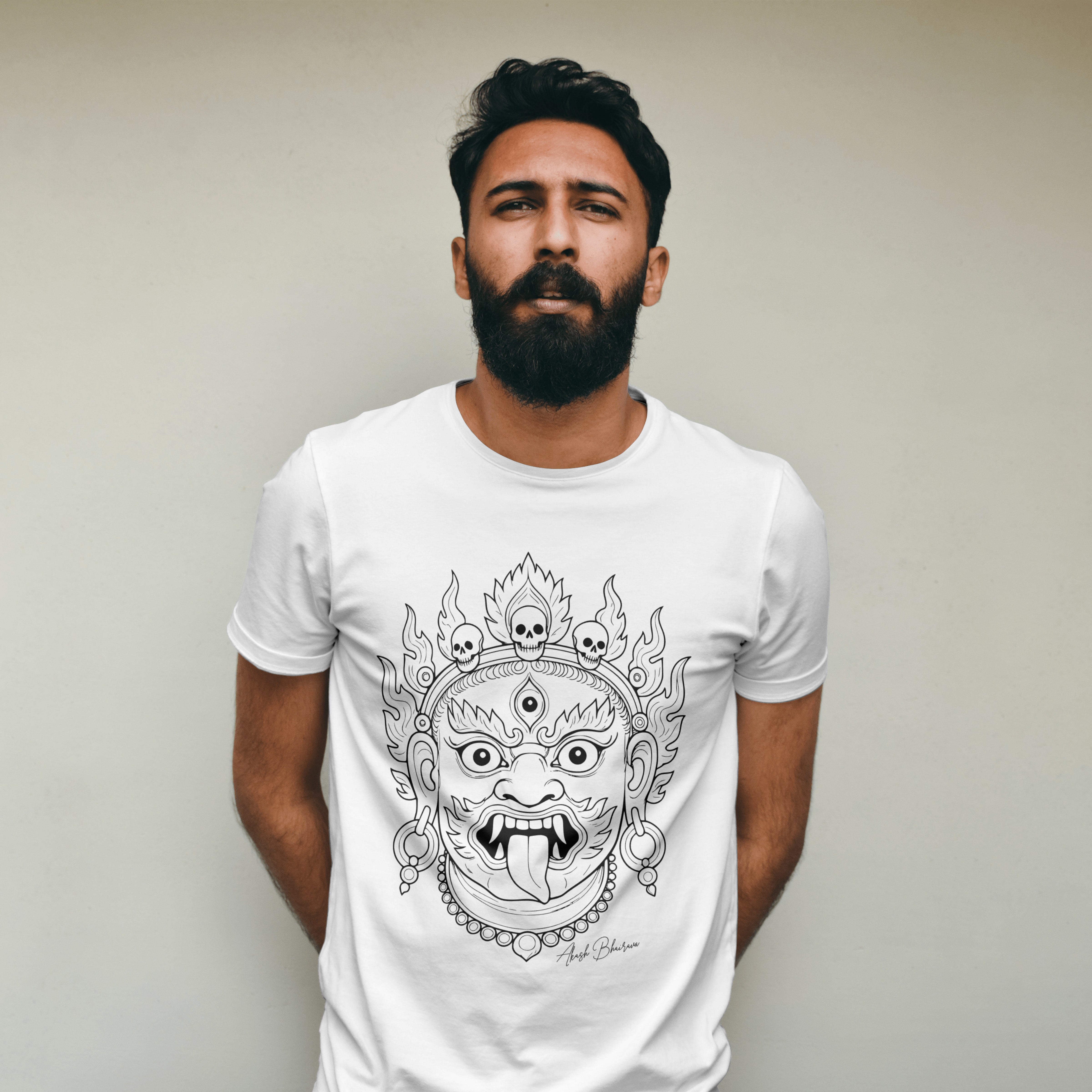 Bhairava Mask  – Nepali Printed T-Shirt in Australia
