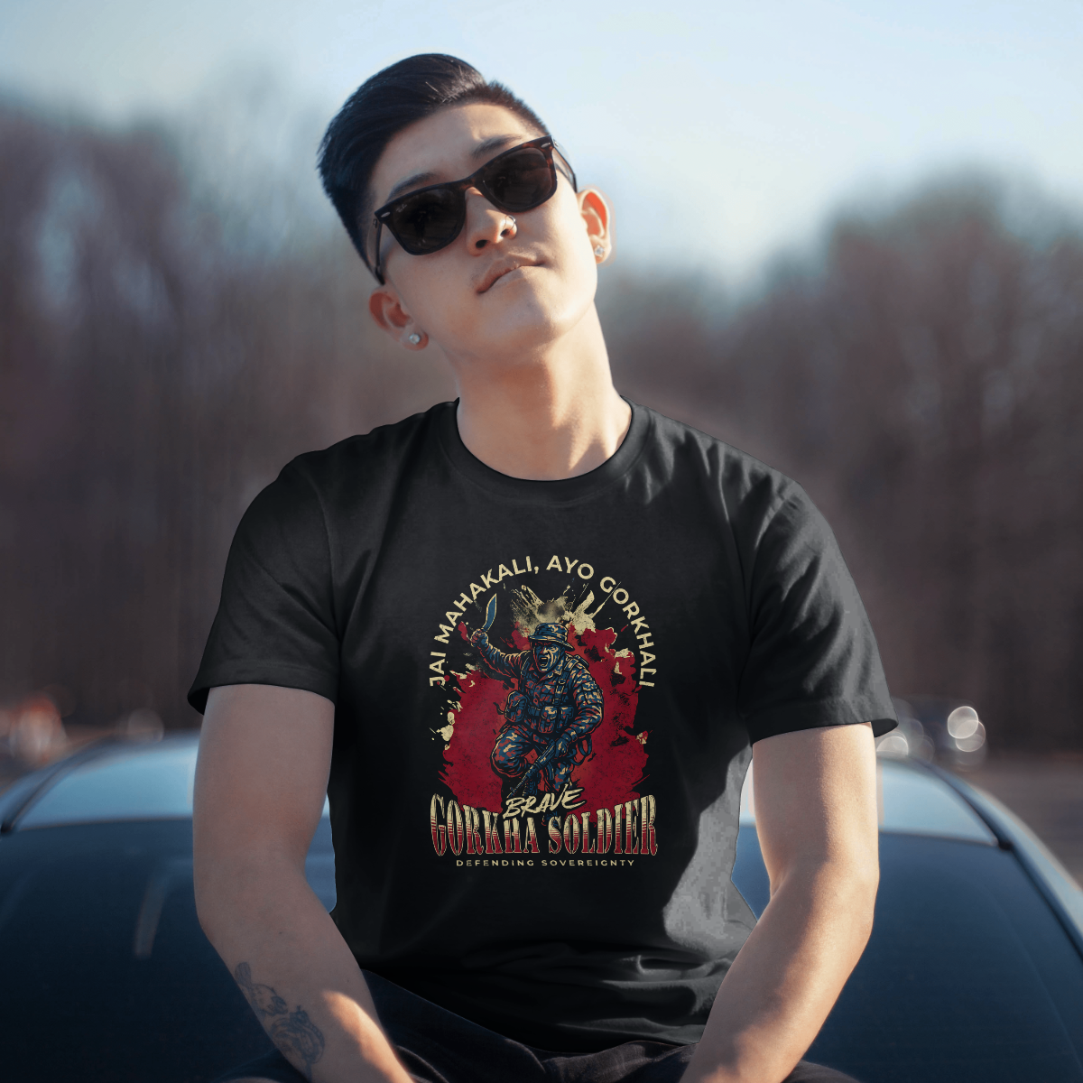 Jai Mahakali , Aayo Gorkhali – Nepali Printed T-Shirt in Australia