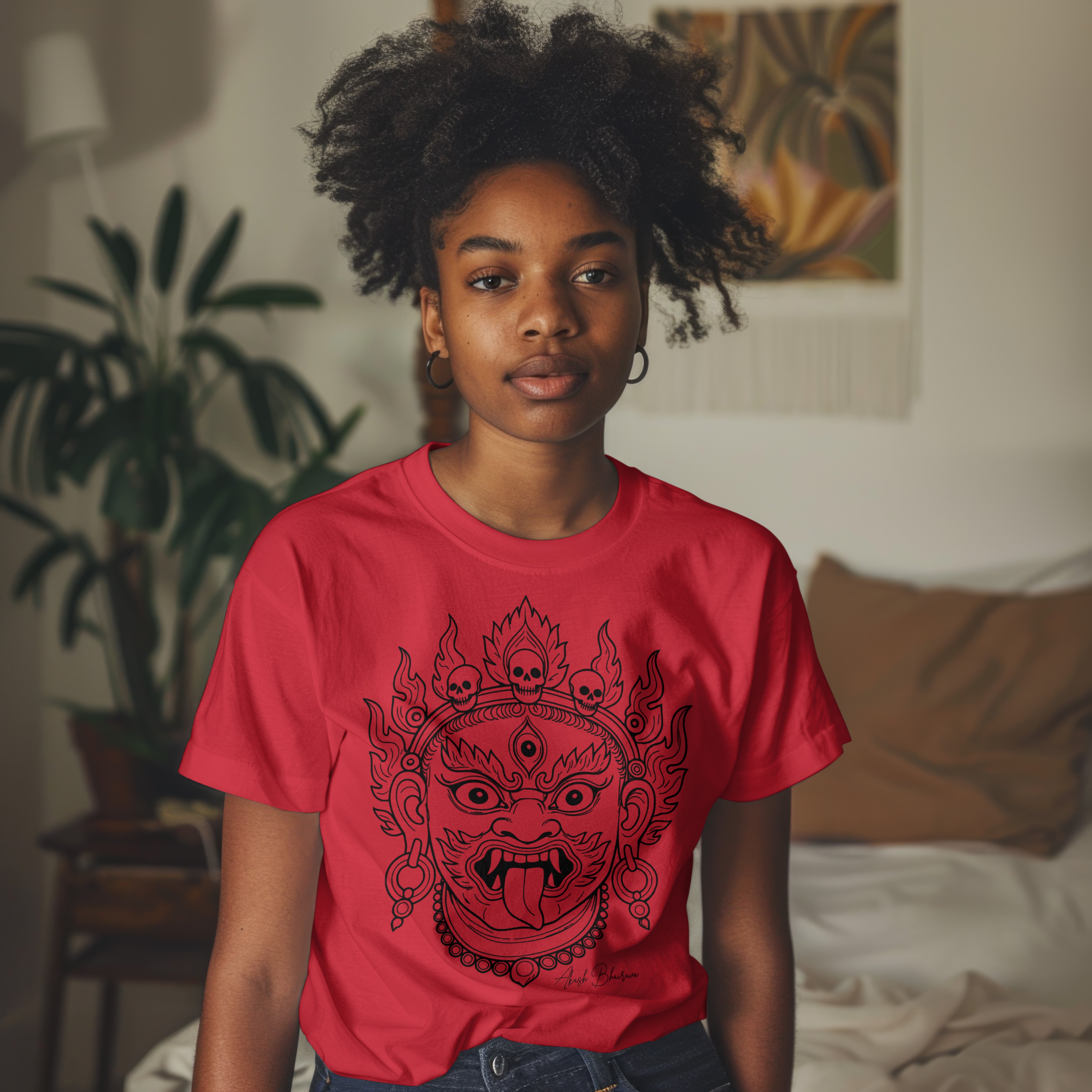 Bhairava Mask  – Nepali Printed T-Shirt in Australia