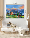 Majestic Himalayan Nepali Village Canvas Print – High Quality Wall Art