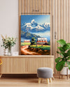 Serene Machhapuchhre Village Canvas Print – High Quality Wall Art