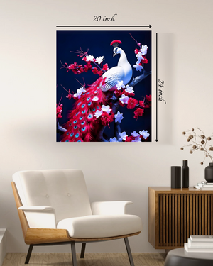 Vibrant Peacock Canvas Print – Peacock  Canvas Print