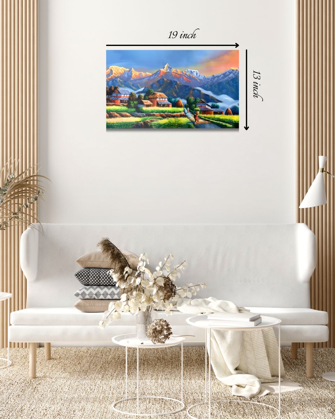 Majestic Himalayan Nepali Village Canvas Print – High Quality Wall Art