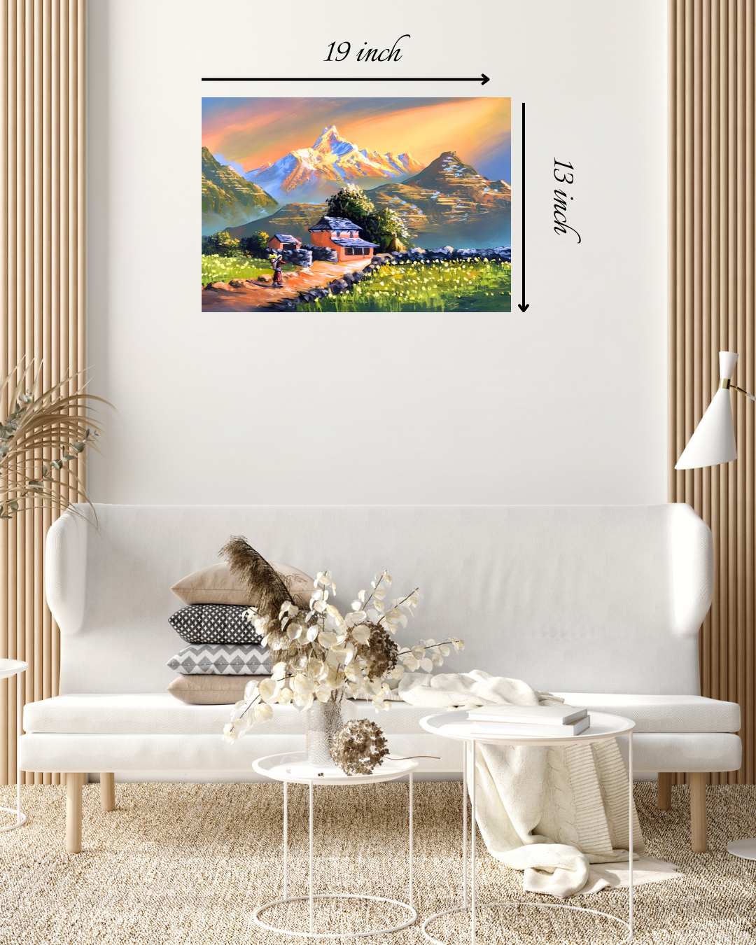 Serene Nepali Village Scenic Canvas Print - High Quality Wall Art